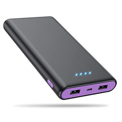 Portable Charger Power Bank 25800mAh, Ultra-High Capacity Fast Phone Charging with Newest Intelligent Controlling IC, 2 USB Port External Cell Phone Battery Pack Compatible with iPhone,Android etc