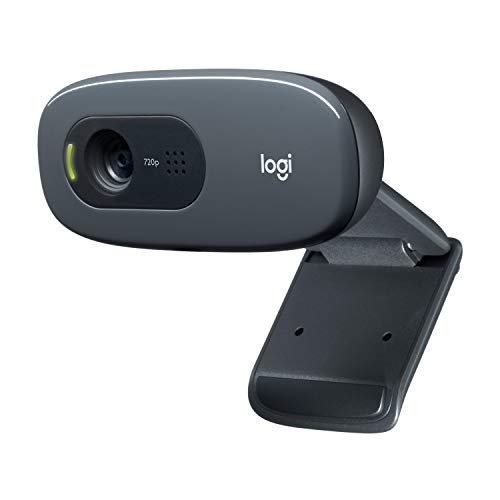 Logitech C270 HD Webcam, 720p, Widescreen HD Video Calling,Light Correction, Noise-Reducing Mic, For Skype, FaceTime, Hangouts, WebEx, PC/Mac/Laptop/Macbook/Tablet - Black