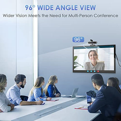 1080P Webcam - USB Webcam with Microphone & Physical Privacy Cover, Noise-Canceling Mic, Auto Light Correction, EMEET C950 Ultra Compact FHD Web Cam w/ 70°View for Meeting/Online Classes/Zoom/YouTube