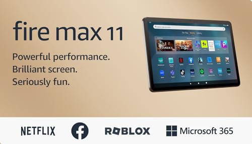 Amazon Fire Max 11 tablet, vivid 11” display, all-in-one for streaming, reading, and gaming, 14-hour battery life, optional stylus and keyboard, 64 GB, Gray, without lockscreen ads