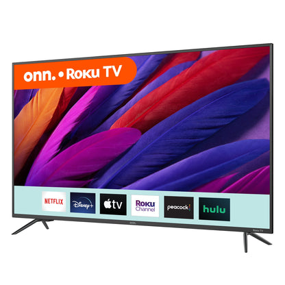 onn. 50” Class 4K UHD (2160P) LED Roku Smart TV HDR (100012585)