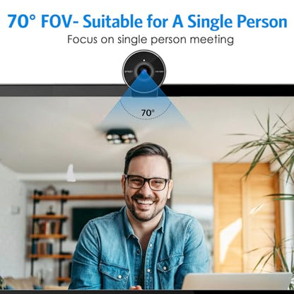 1080P Webcam - USB Webcam with Microphone & Physical Privacy Cover, Noise-Canceling Mic, Auto Light Correction, EMEET C950 Ultra Compact FHD Web Cam w/ 70°View for Meeting/Online Classes/Zoom/YouTube