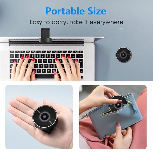 1080P Webcam - USB Webcam with Microphone & Physical Privacy Cover, Noise-Canceling Mic, Auto Light Correction, EMEET C950 Ultra Compact FHD Web Cam w/ 70°View for Meeting/Online Classes/Zoom/YouTube