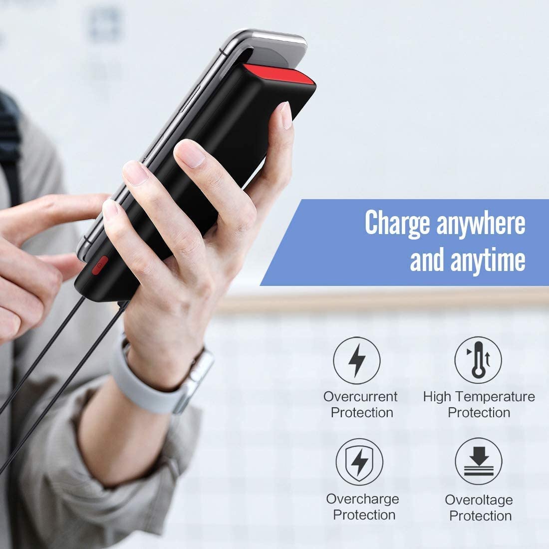 Portable Charger Power Bank 25800mAh, Ultra-High Capacity Fast Phone Charging with Newest Intelligent Controlling IC, 2 USB Port External Cell Phone Battery Pack Compatible with iPhone,Android etc